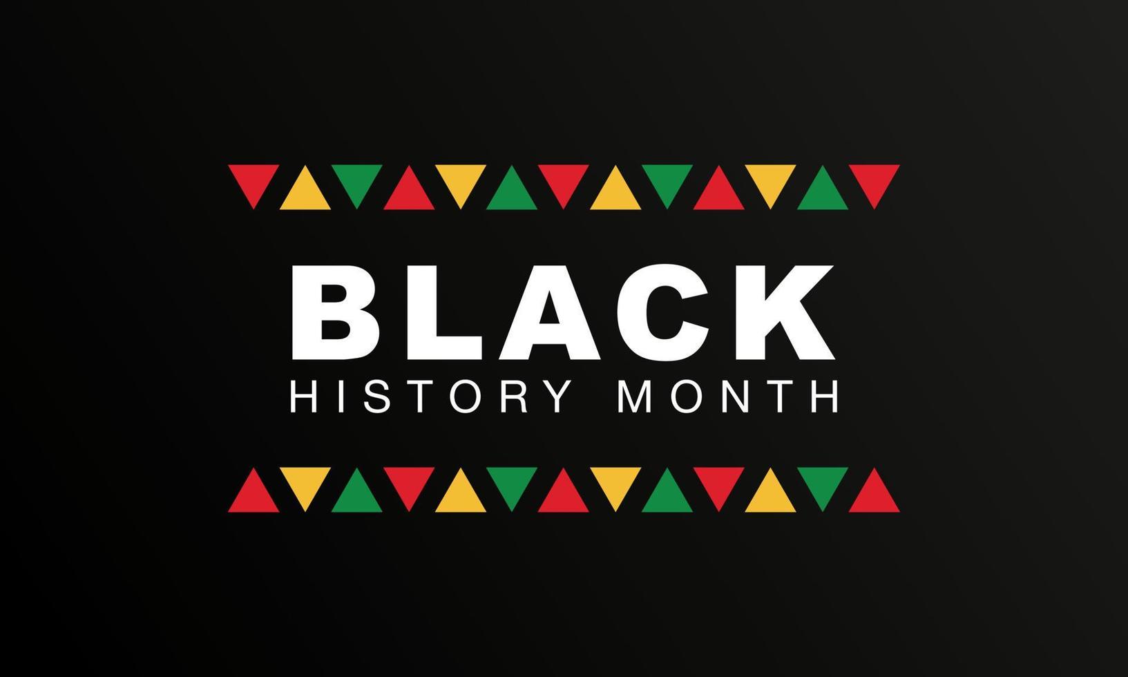 February is National Black History Month. Holiday concept. Template for background, banner, card, poster with text inscription. Vector EPS10 illustration