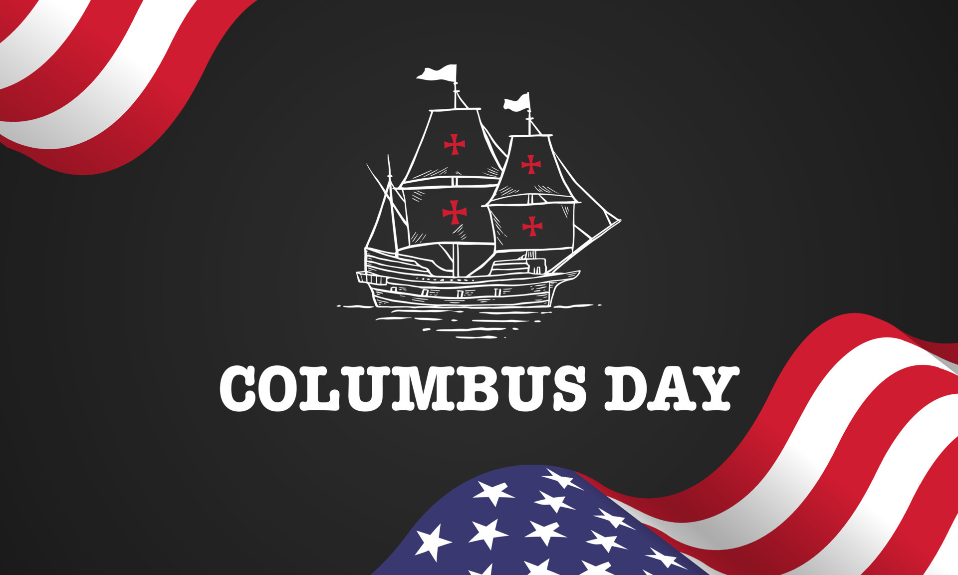 Columbus day greeting card or background. design illustration. 8715898
