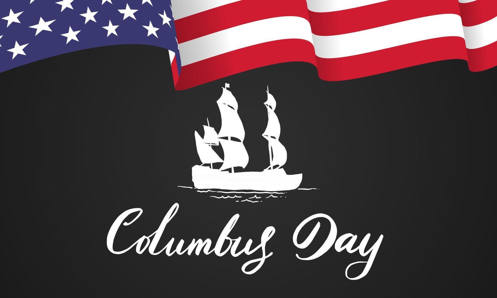 Columbus day greeting card or background. vector illustration.