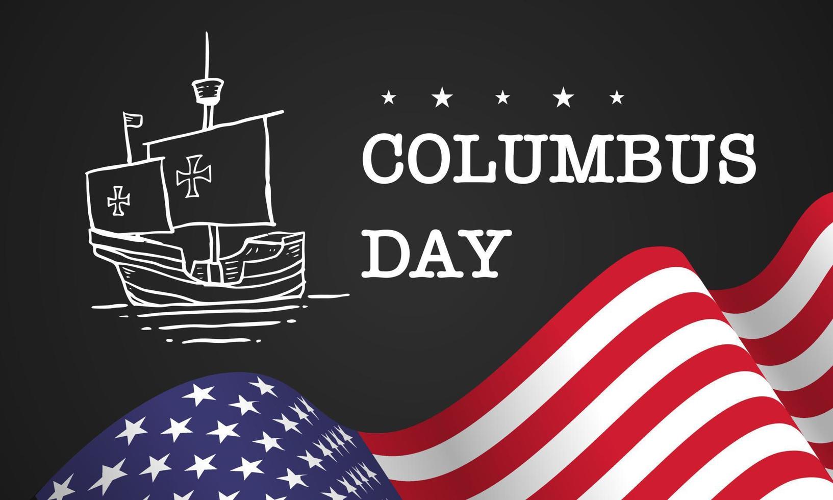 Columbus day greeting card or background. vector illustration.