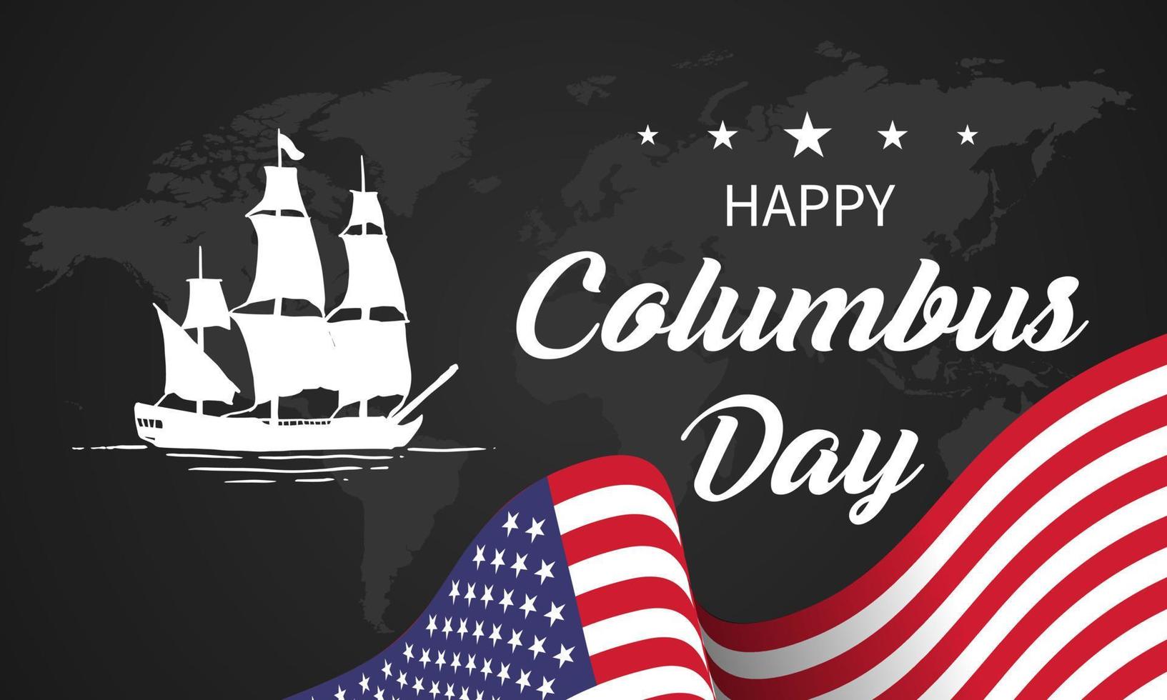 Columbus day greeting card or background. vector illustration.