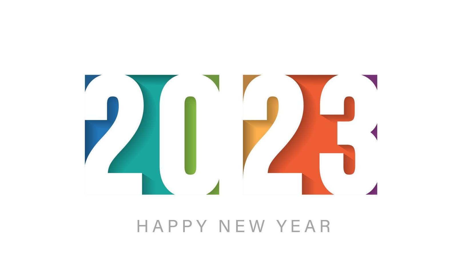 2023 Happy New Year Background Design. Greeting Card, Banner, Poster. Vector Illustration.