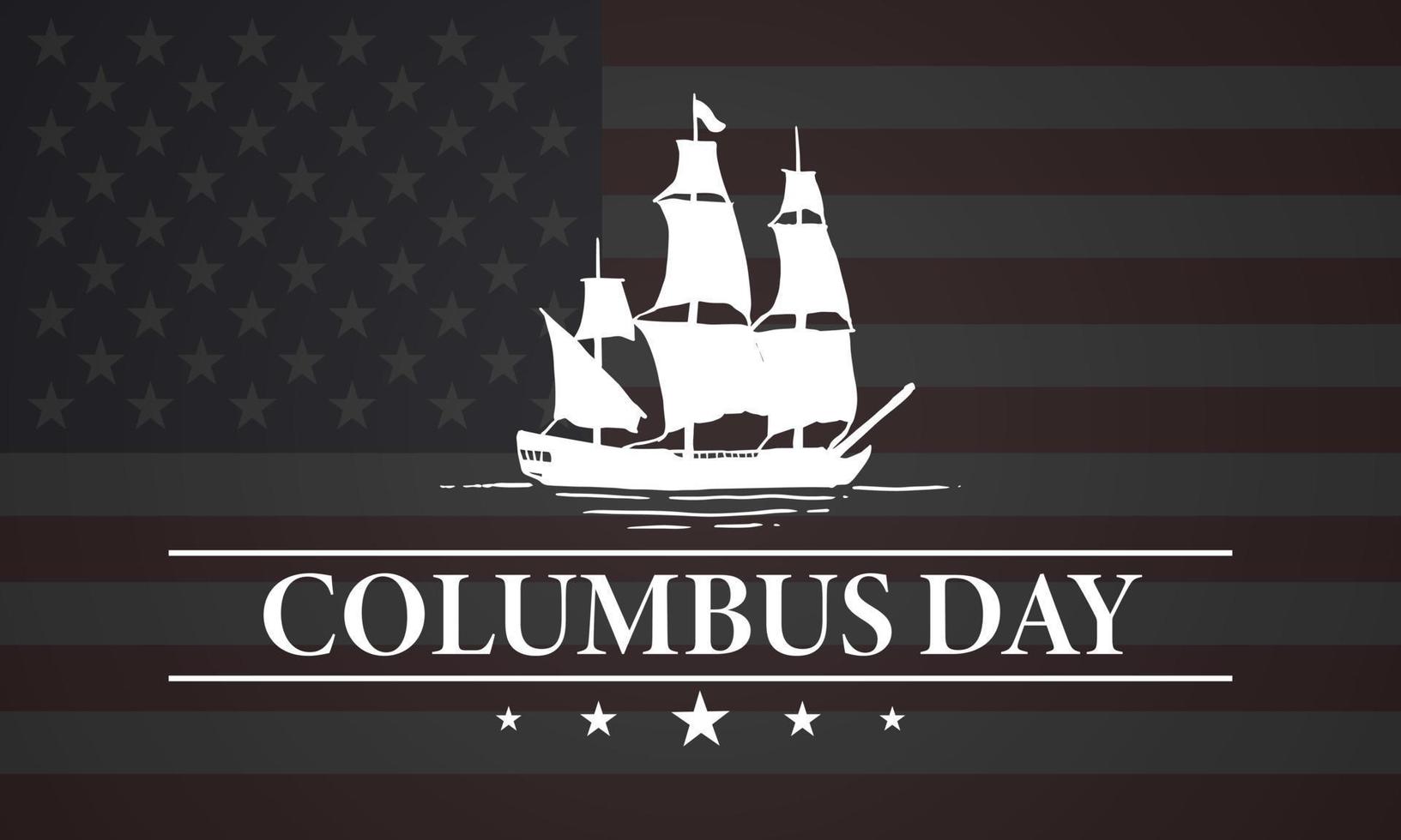 Columbus day greeting card or background. vector illustration.