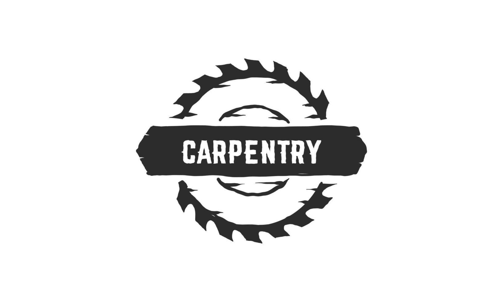 Wood work logo design template.creative badge for woodwork company. vector