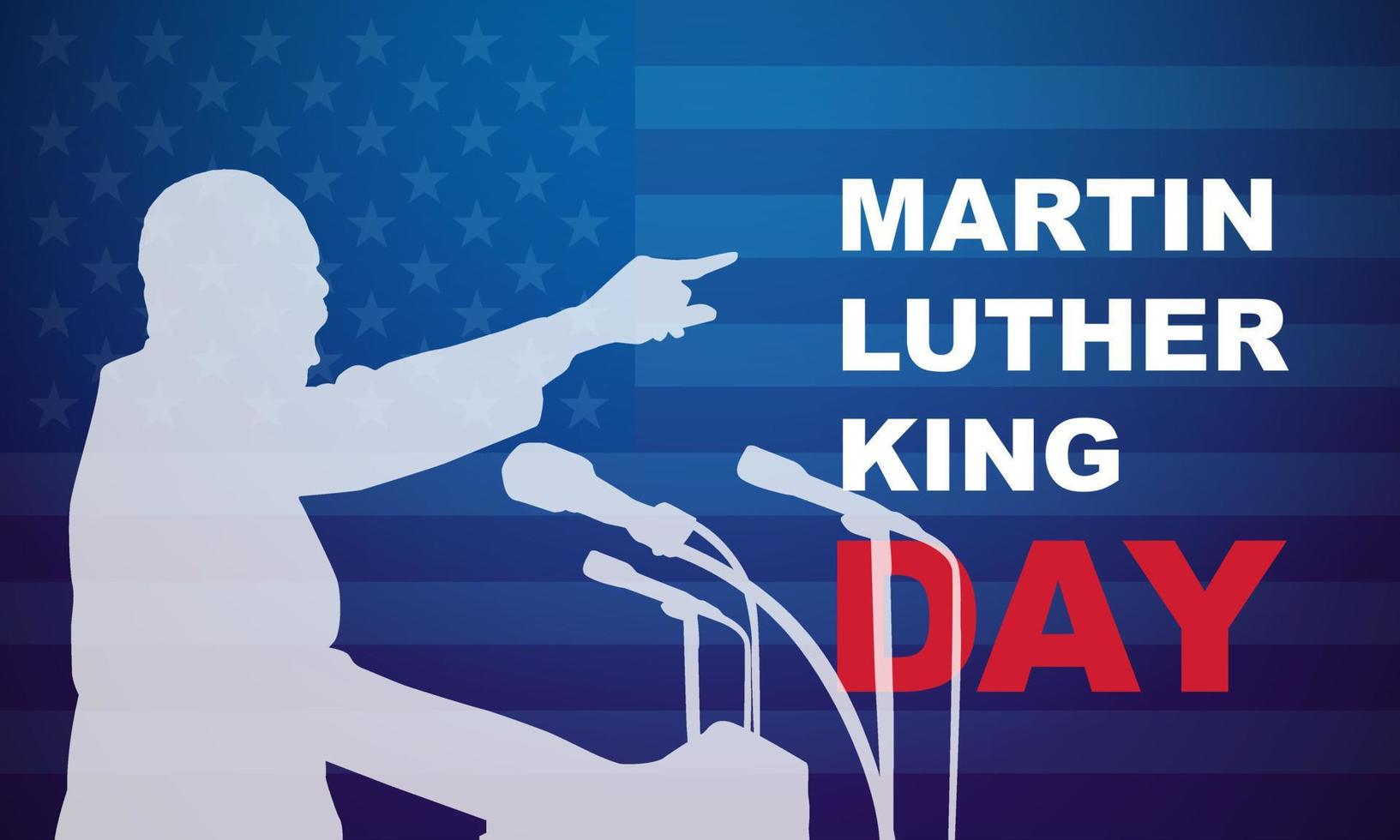 Martin Luther King Day flyer, banner or poster. Vector illustration