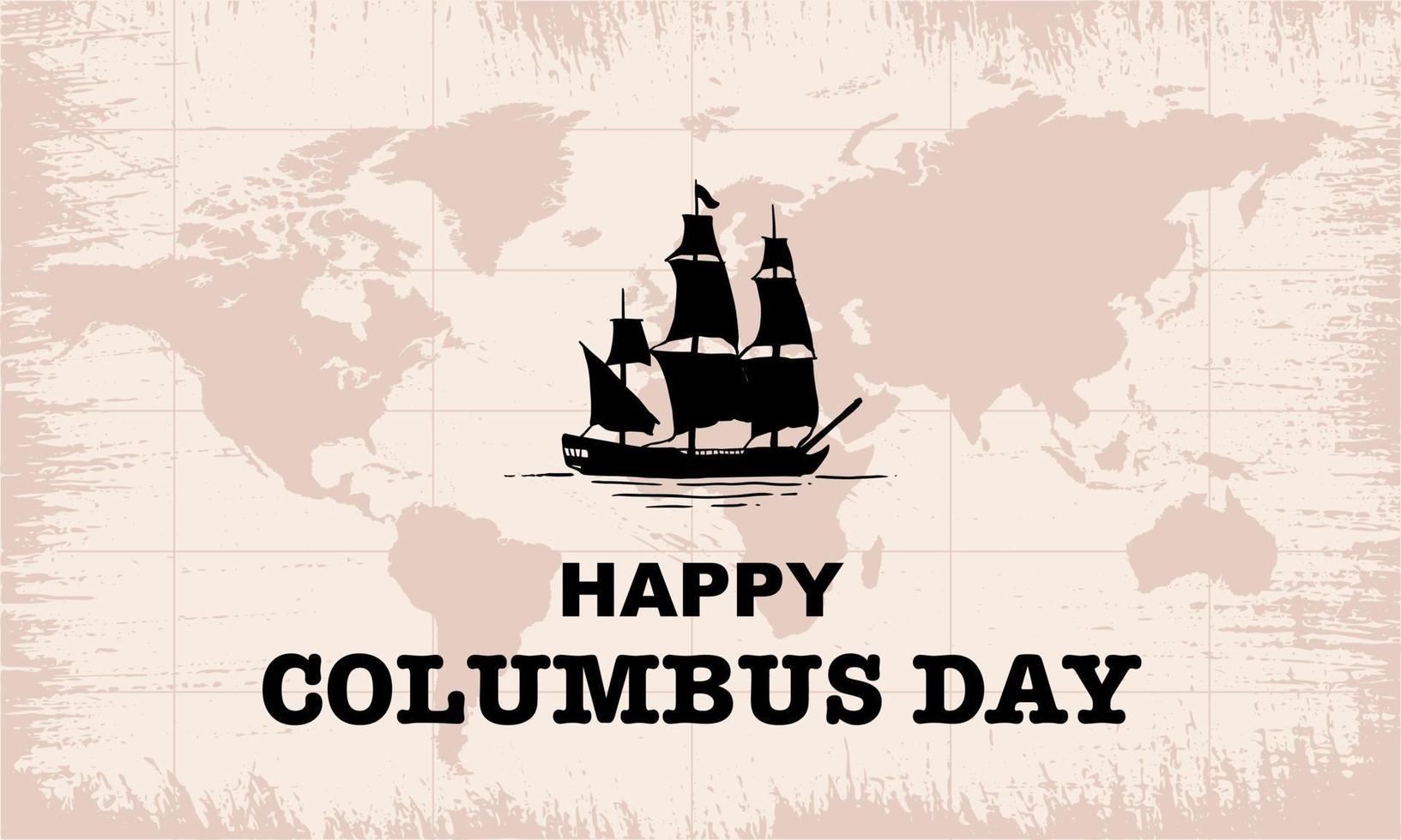 Columbus day greeting card or background. vector illustration.