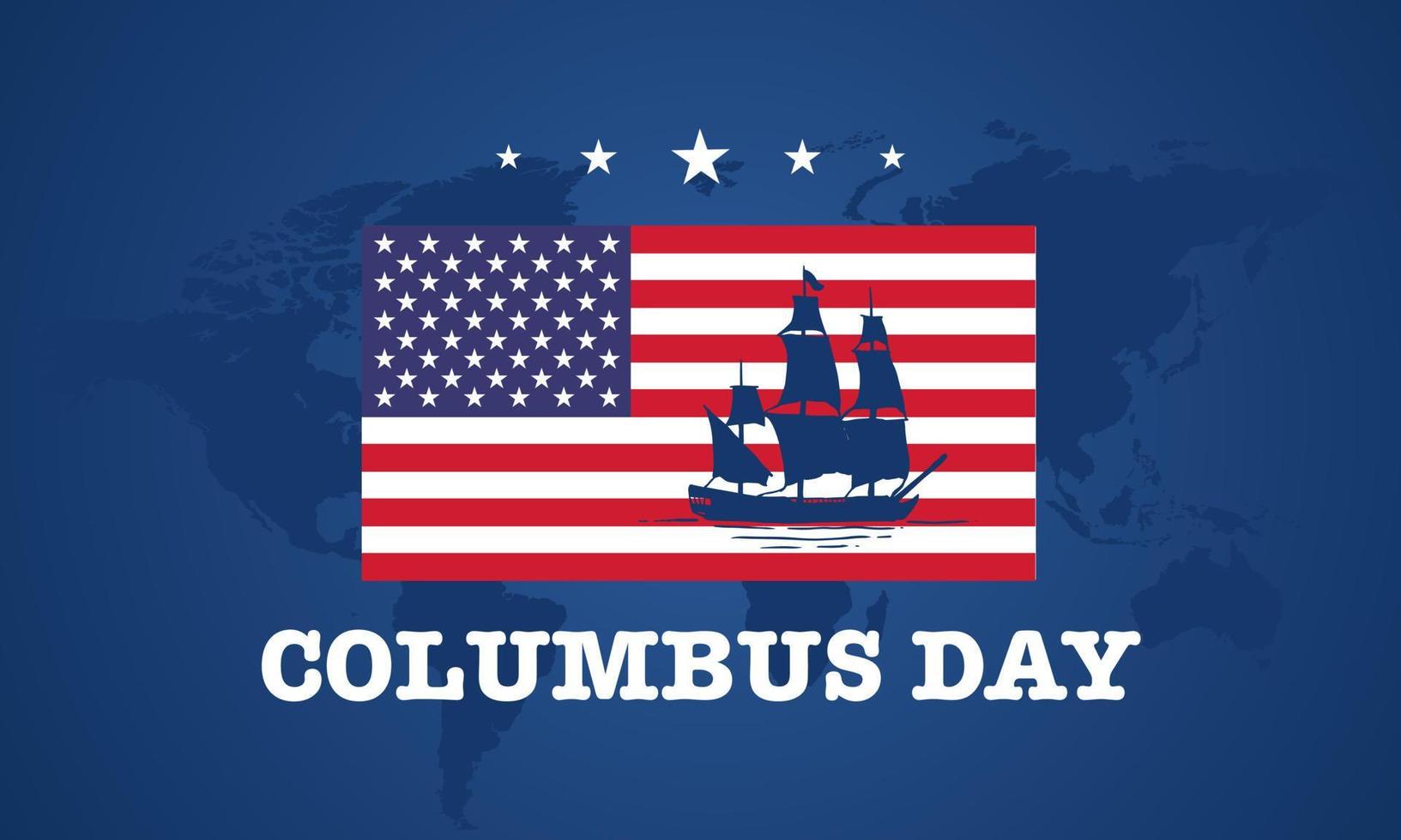 Columbus day greeting card or background. vector illustration.