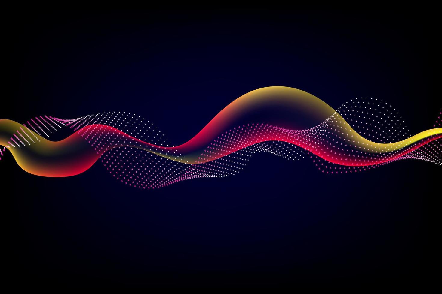 Sound wave illustration on a dark background. Abstract blue digital equalizer indicators. vector