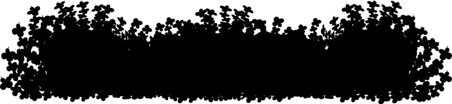 Monochrome vector drawing of bushes.