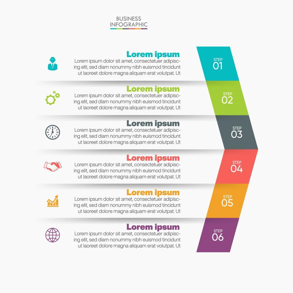 presentación plantilla de infografía empresarial vector