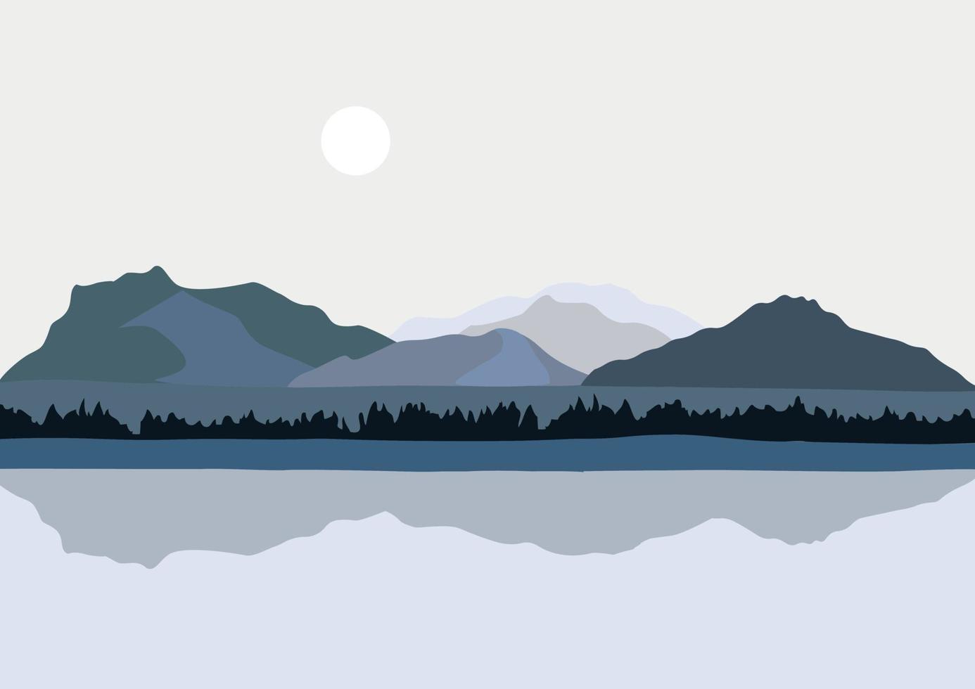 The Mountains Abstract Landscape vector