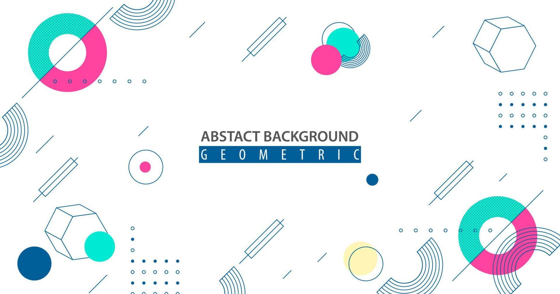 abstract geometric background, with simple and super bright colors, straight lines, circles, vector illustration eps 10