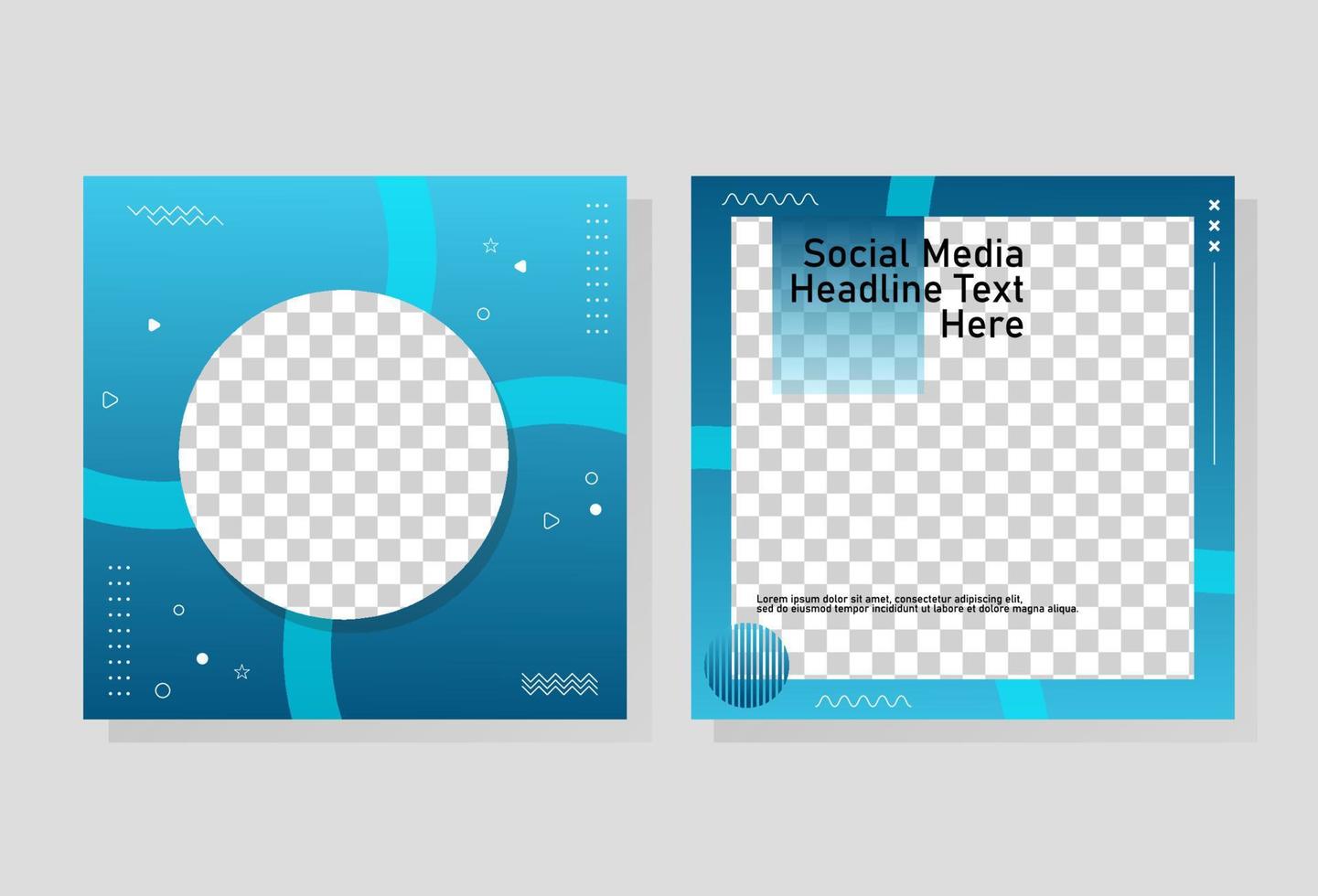 modern abstract social media post, re-editable design, vector eps 10