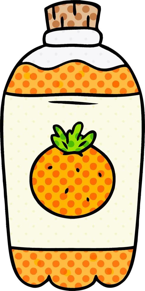 cartoon doodle of orange pop vector