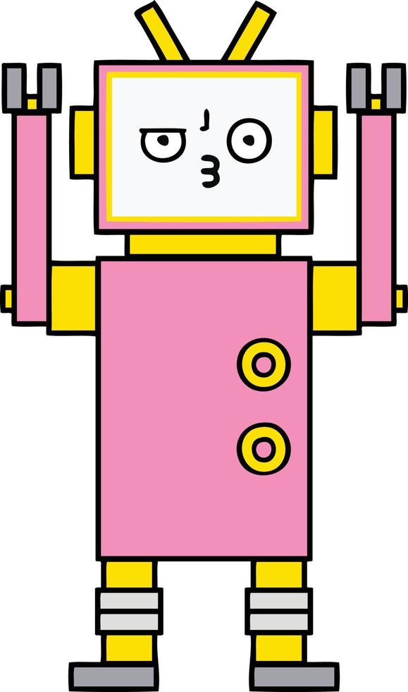 lindo robot de dibujos animados vector