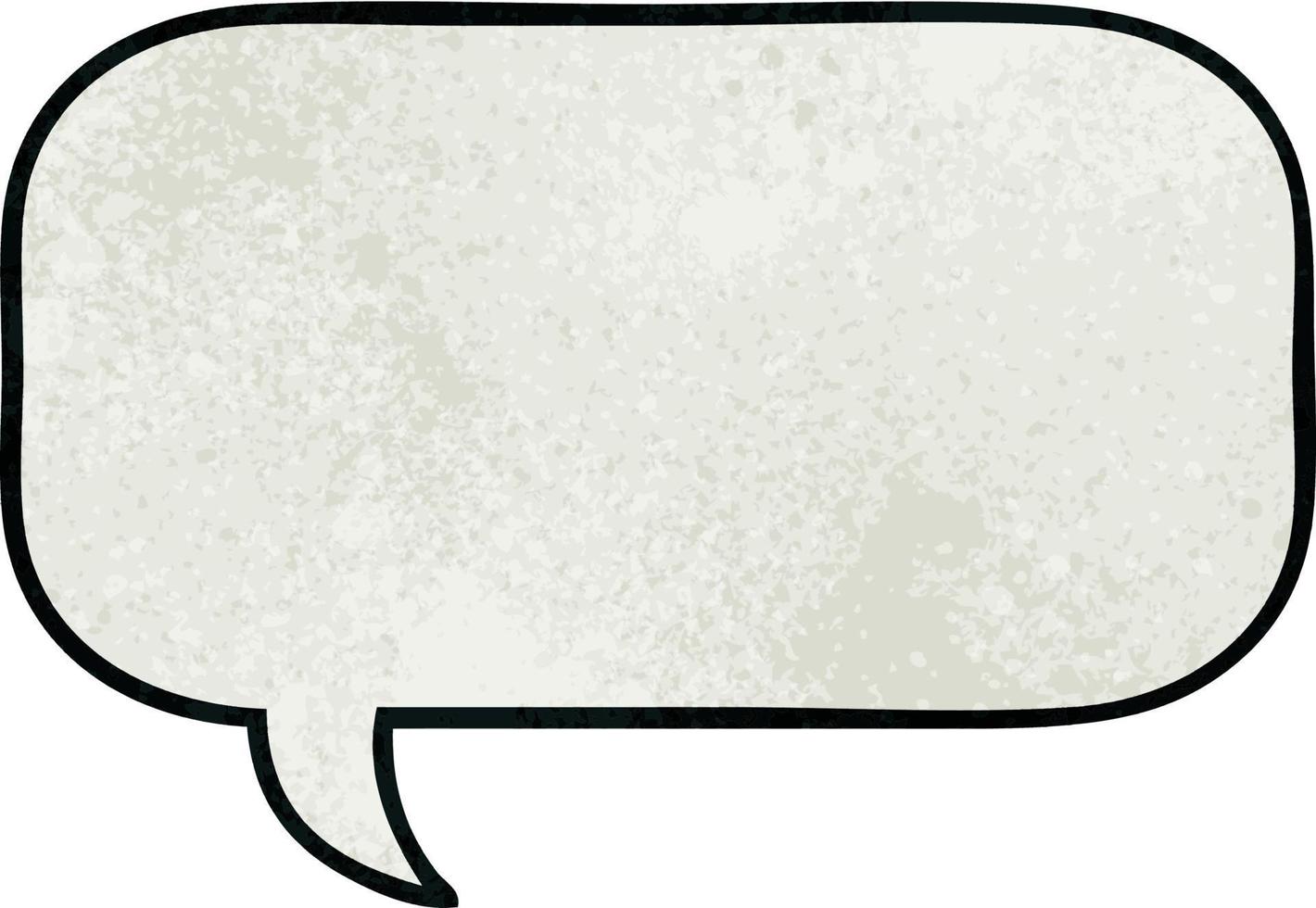 retro grunge texture cartoon speech bubble vector