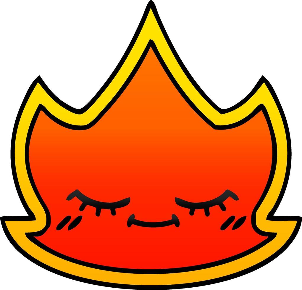 gradient shaded cartoon fire vector