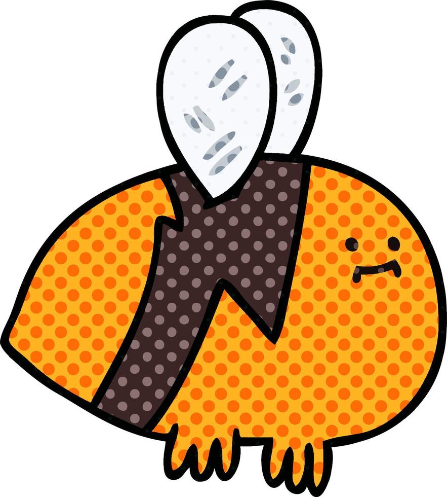 quirky comic book style cartoon bumblebee vector