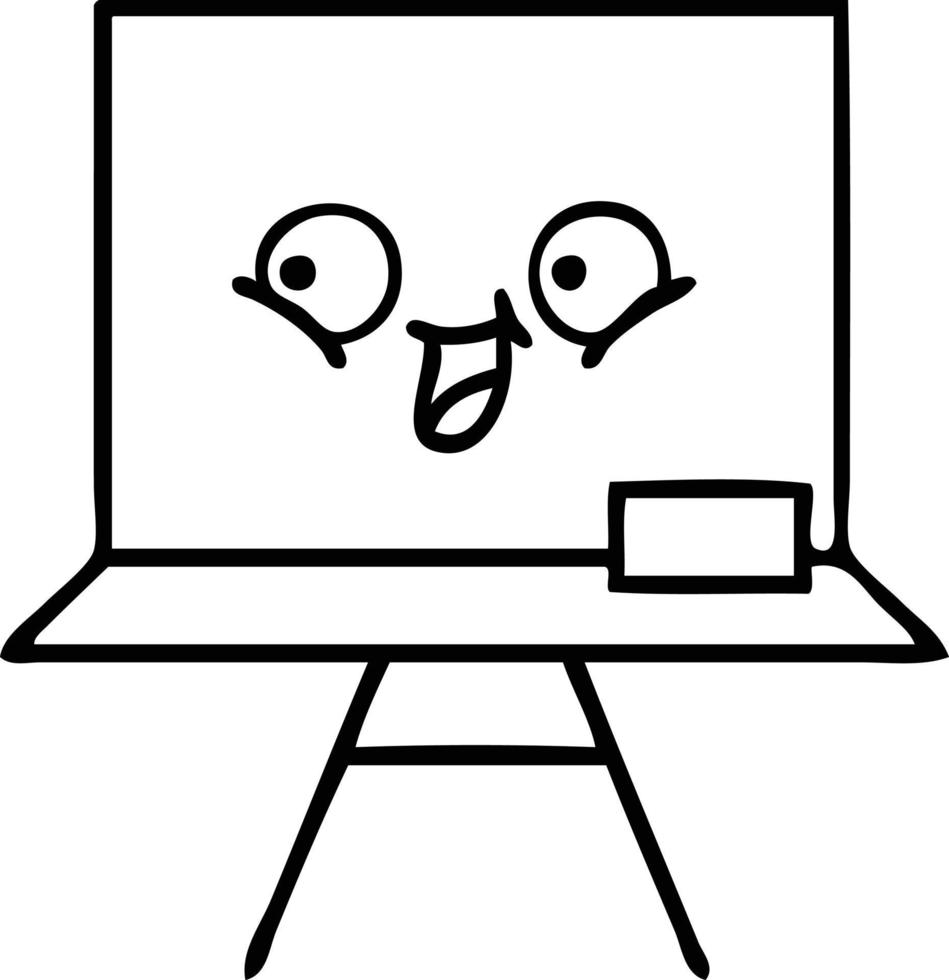 line drawing cartoon white board vector