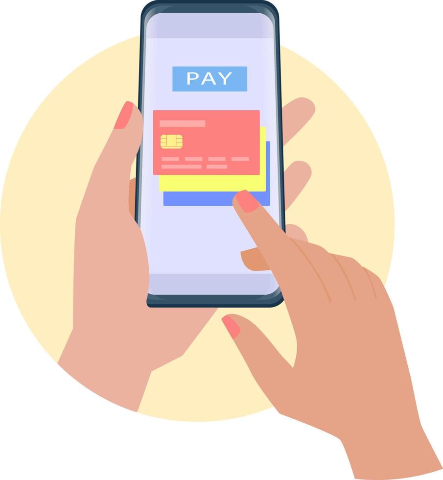 payment by phone vector