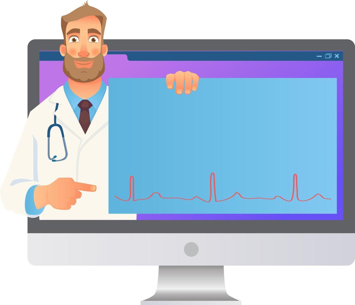 Online medicine concept vector