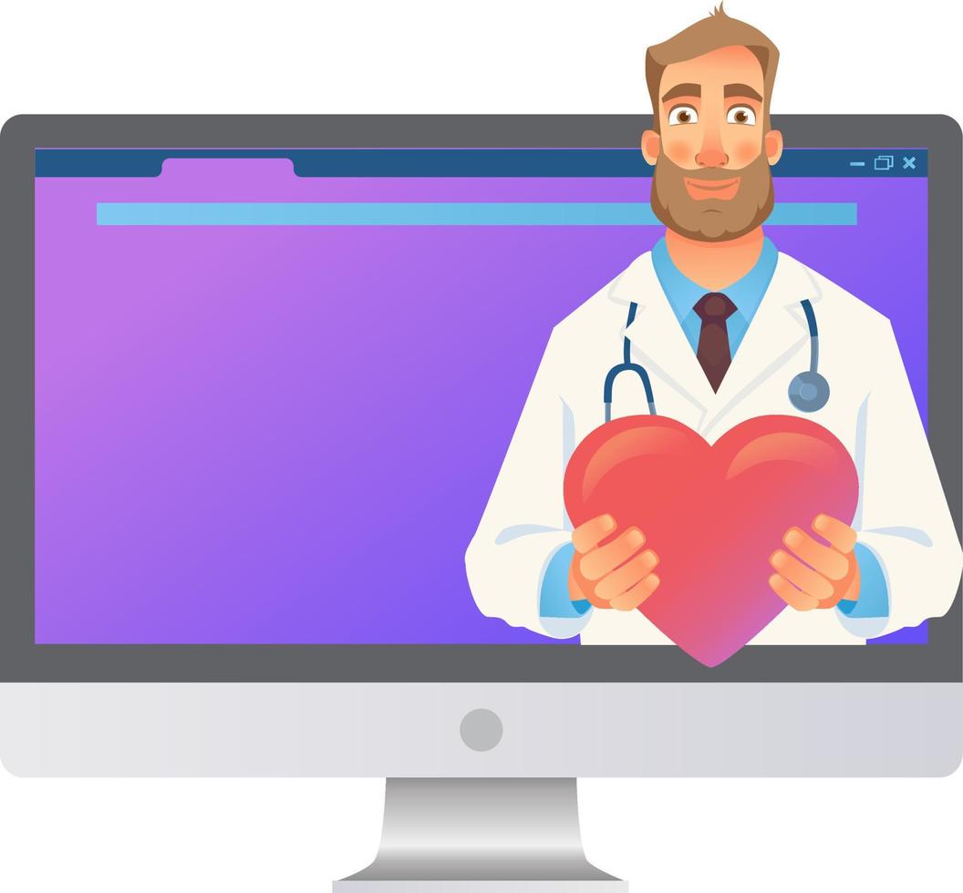 Online medicine concept vector