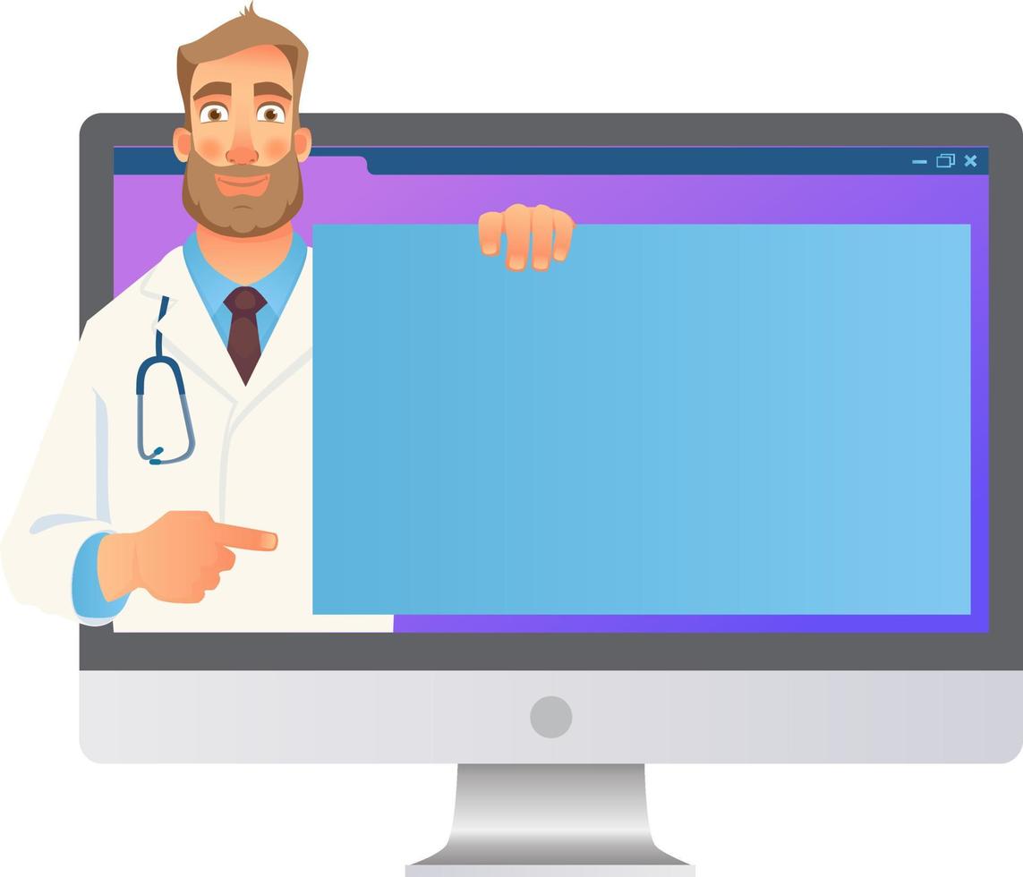 Online medicine concept vector