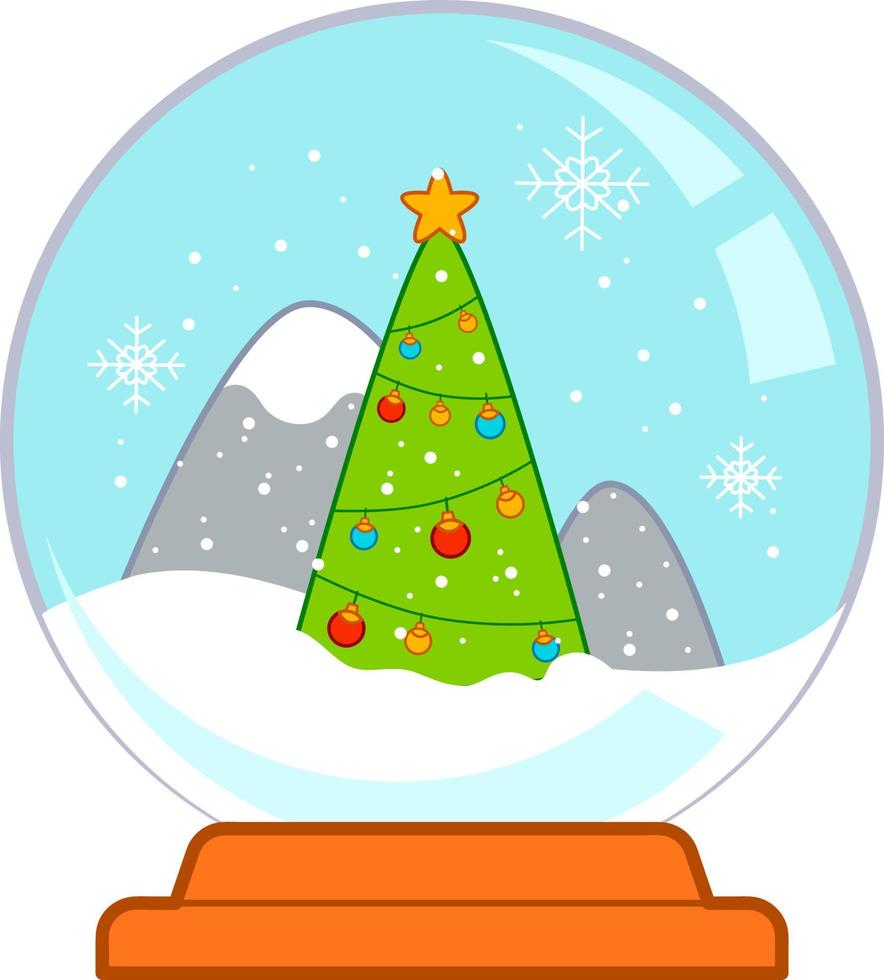 imágenes prediseñadas de dibujos animados de navidad. vector de imágenes prediseñadas de bola de navidad