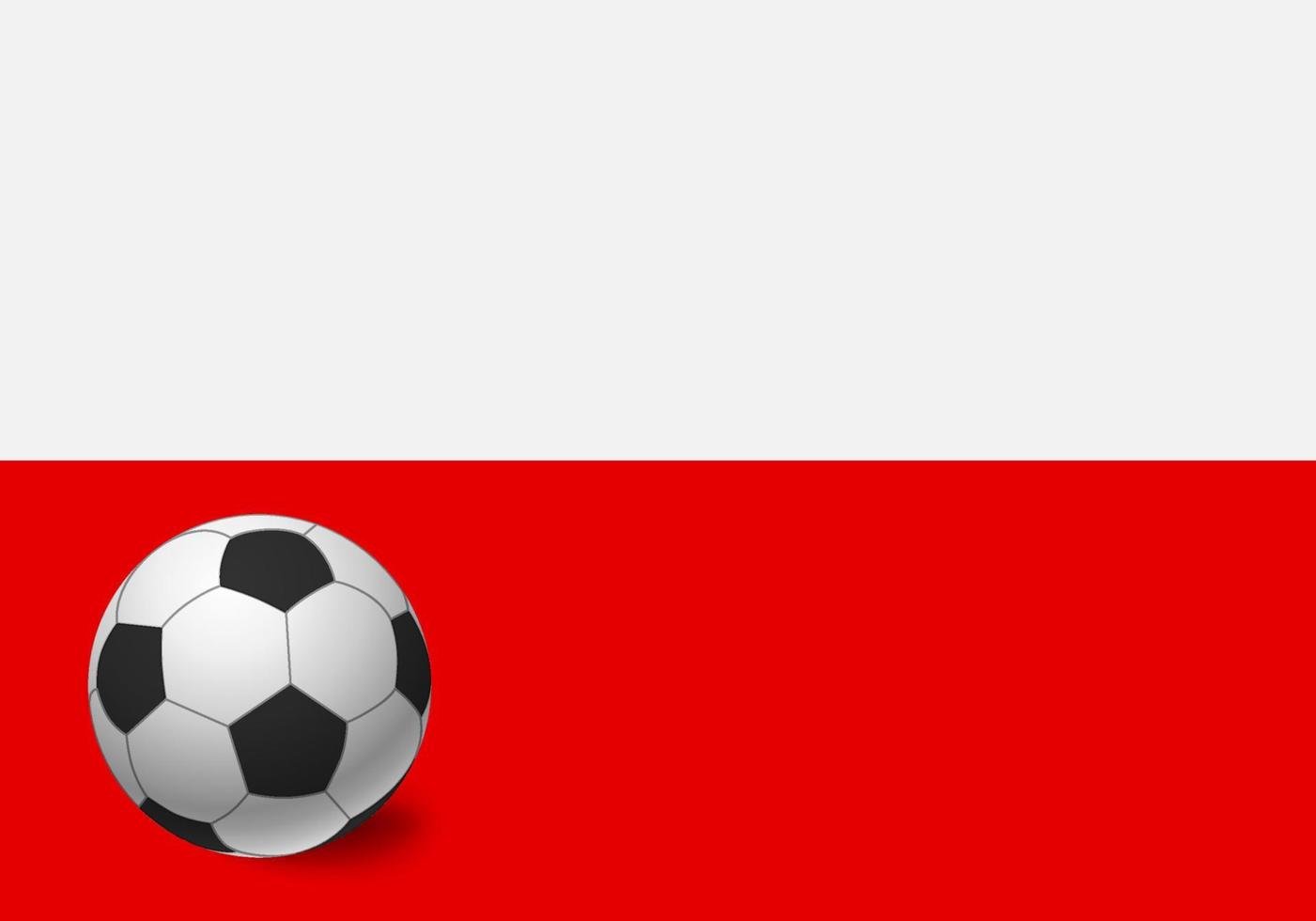 Poland flag and soccer ball vector