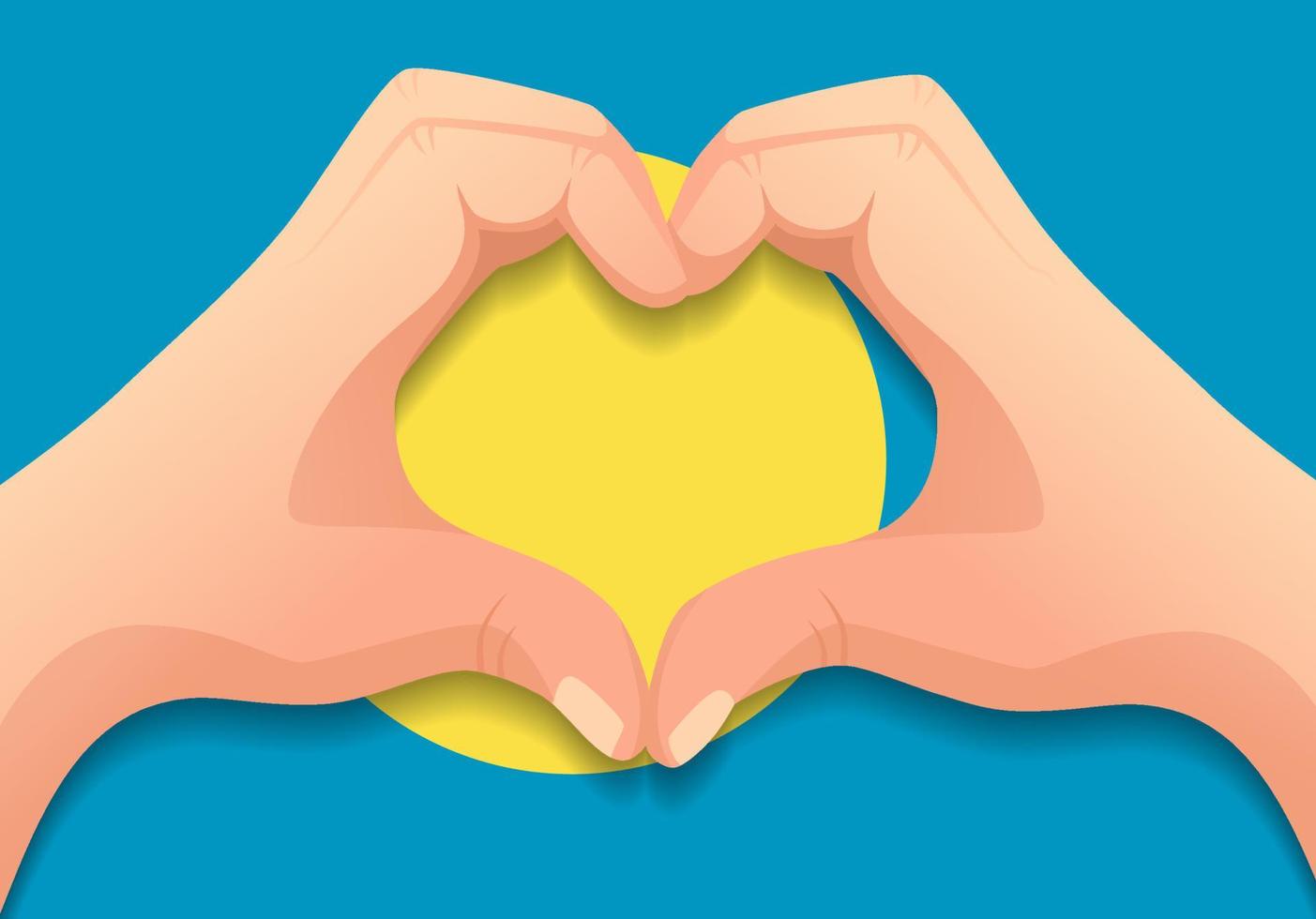 Palau flag and hand heart shape vector