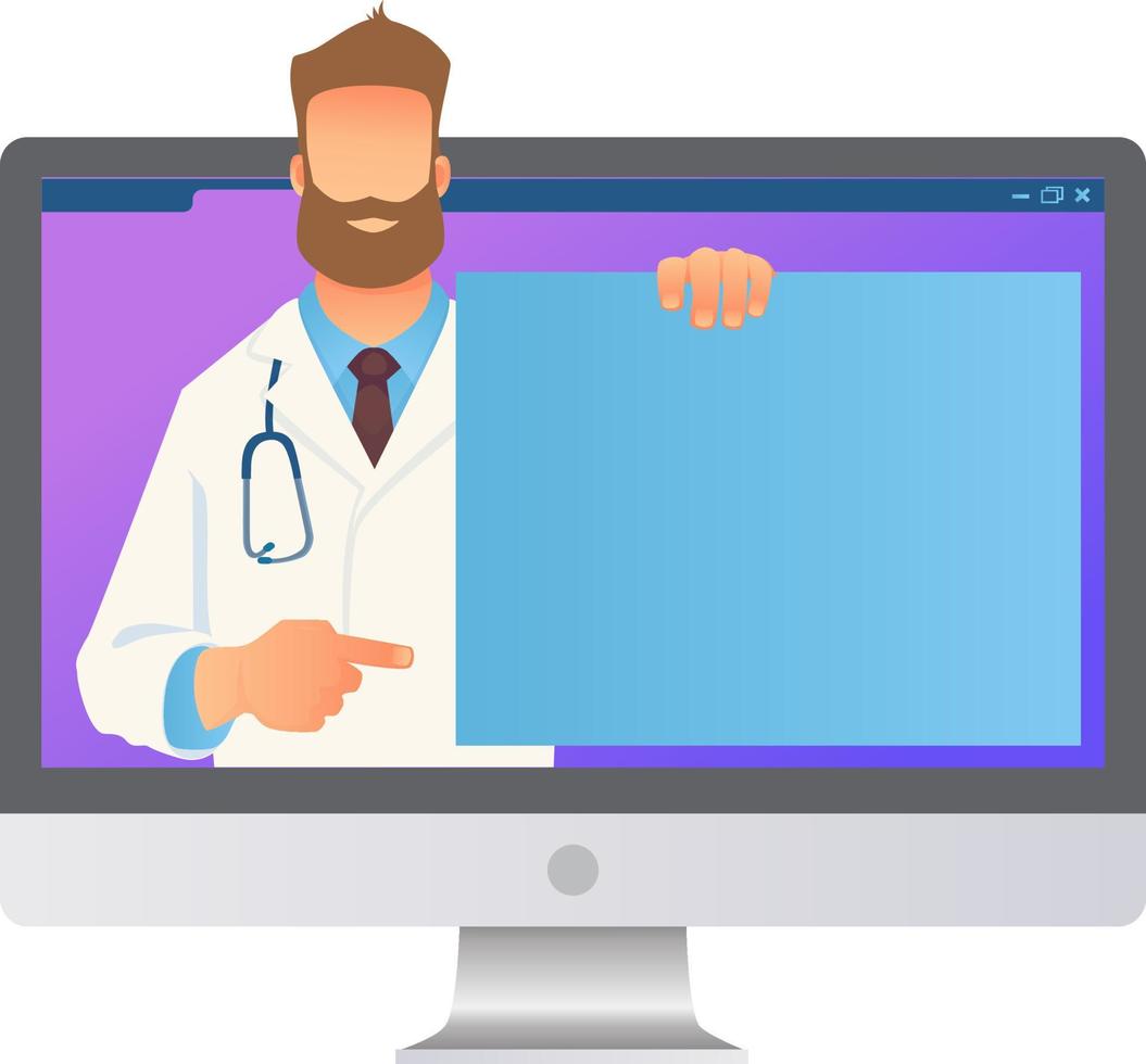 Online medicine concept vector