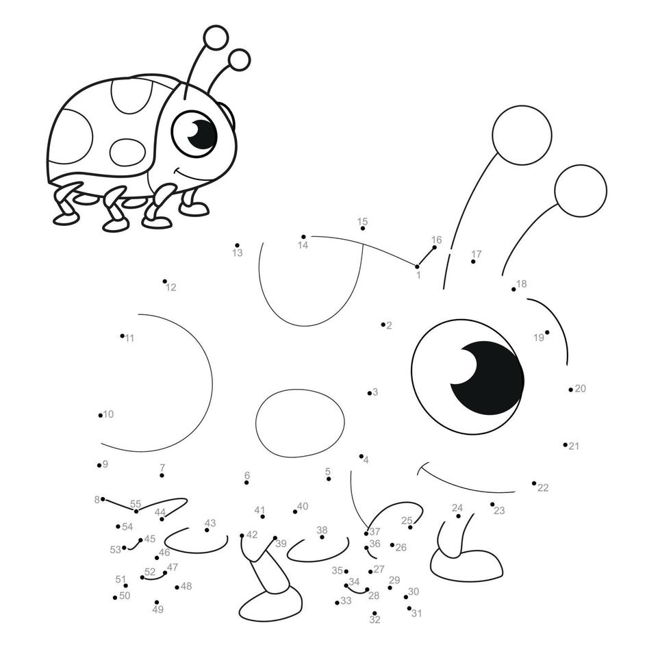 Dot to dot games for children vector