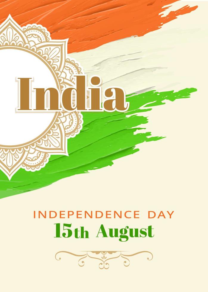 India Independence Day card. August 15 vector