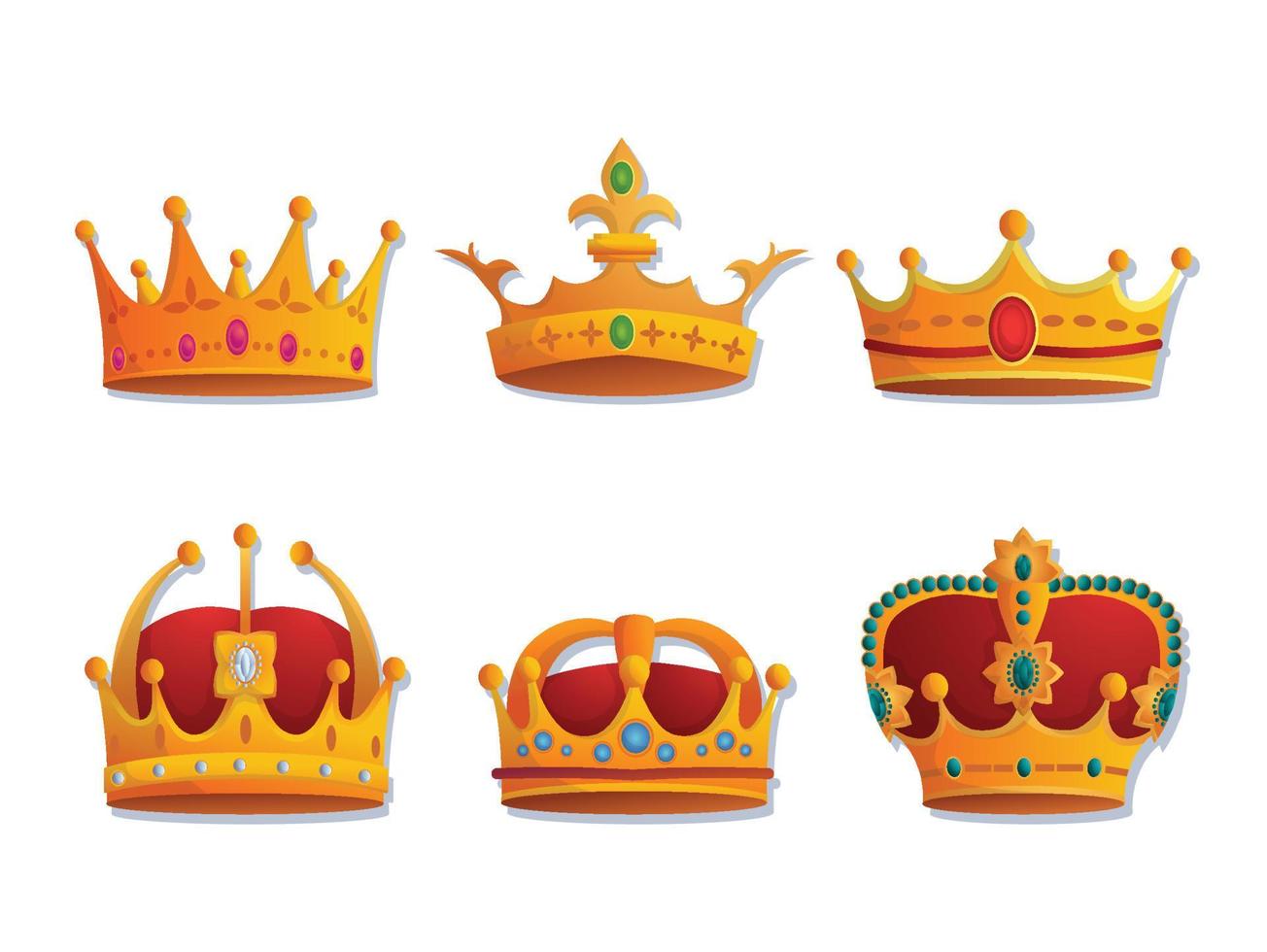 Crown Set Icon vector