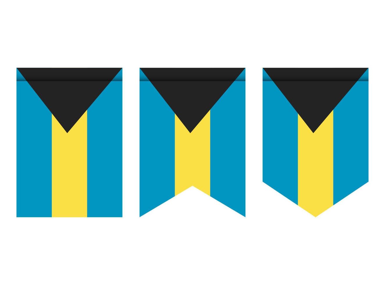 Bahamas flag or pennant isolated on white background. Pennant flag icon. vector