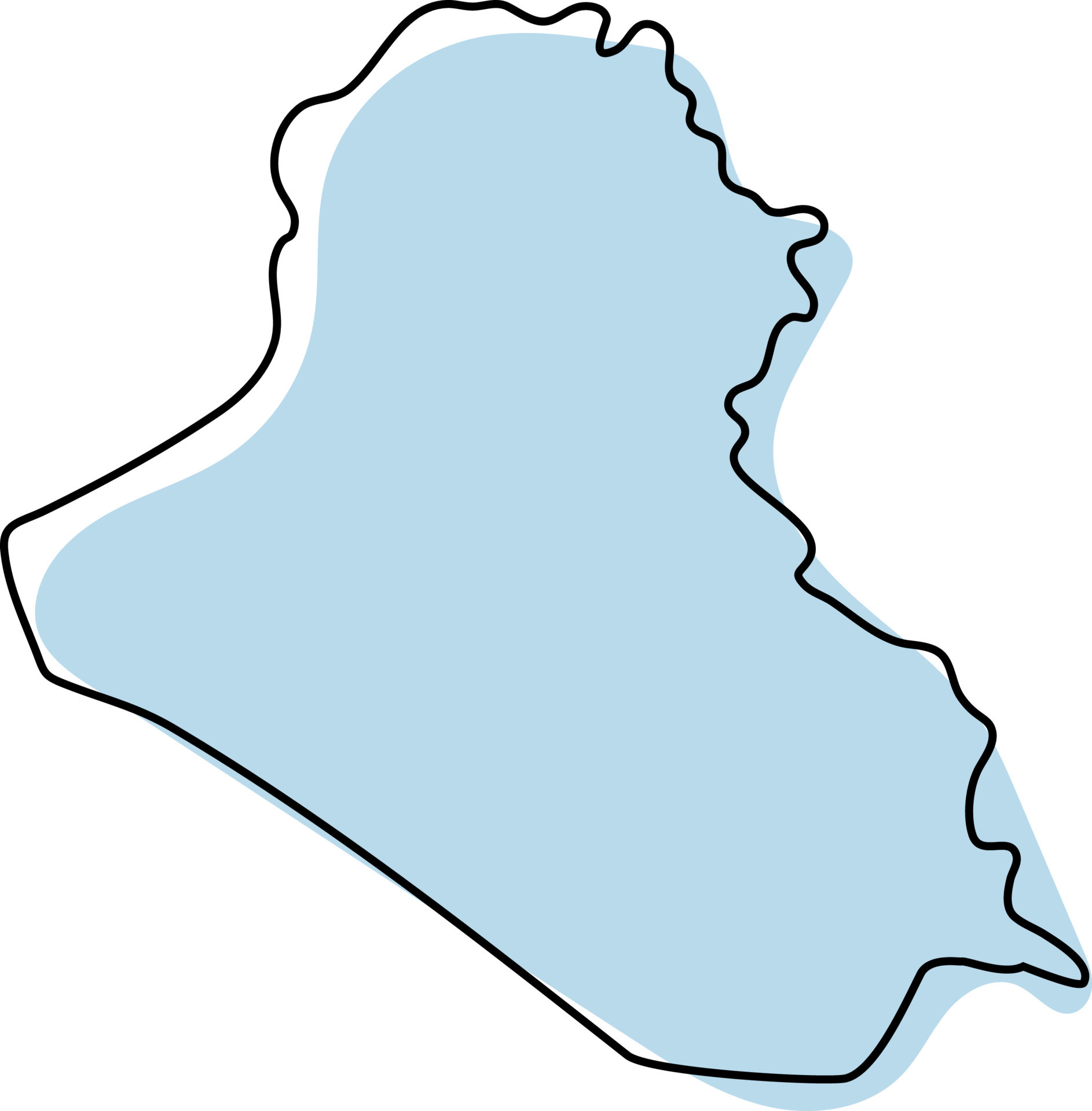 map of iraq outline