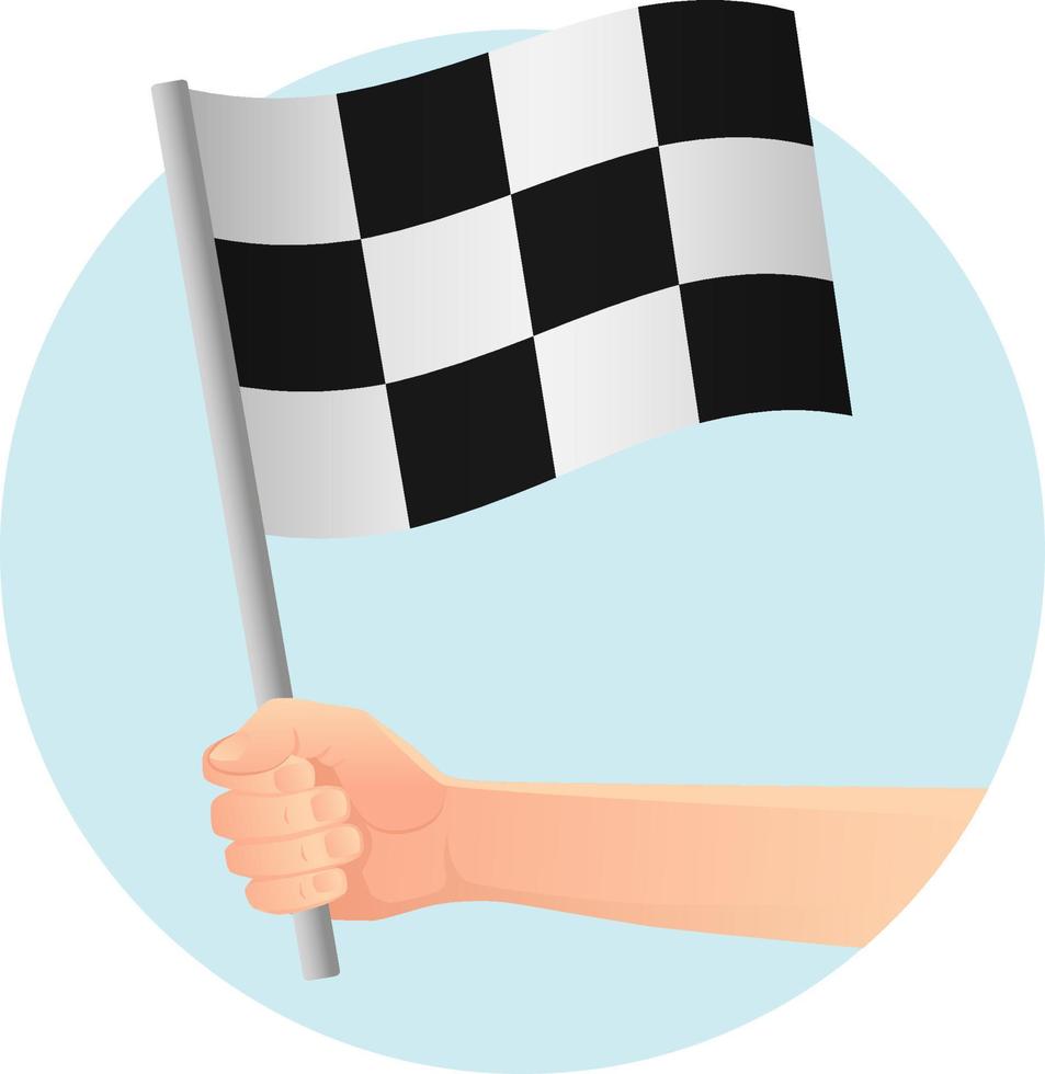 Start flag in hand vector