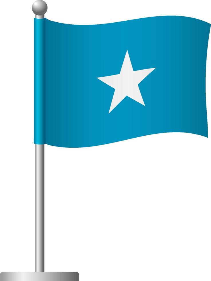 Somalia flag on pole icon vector