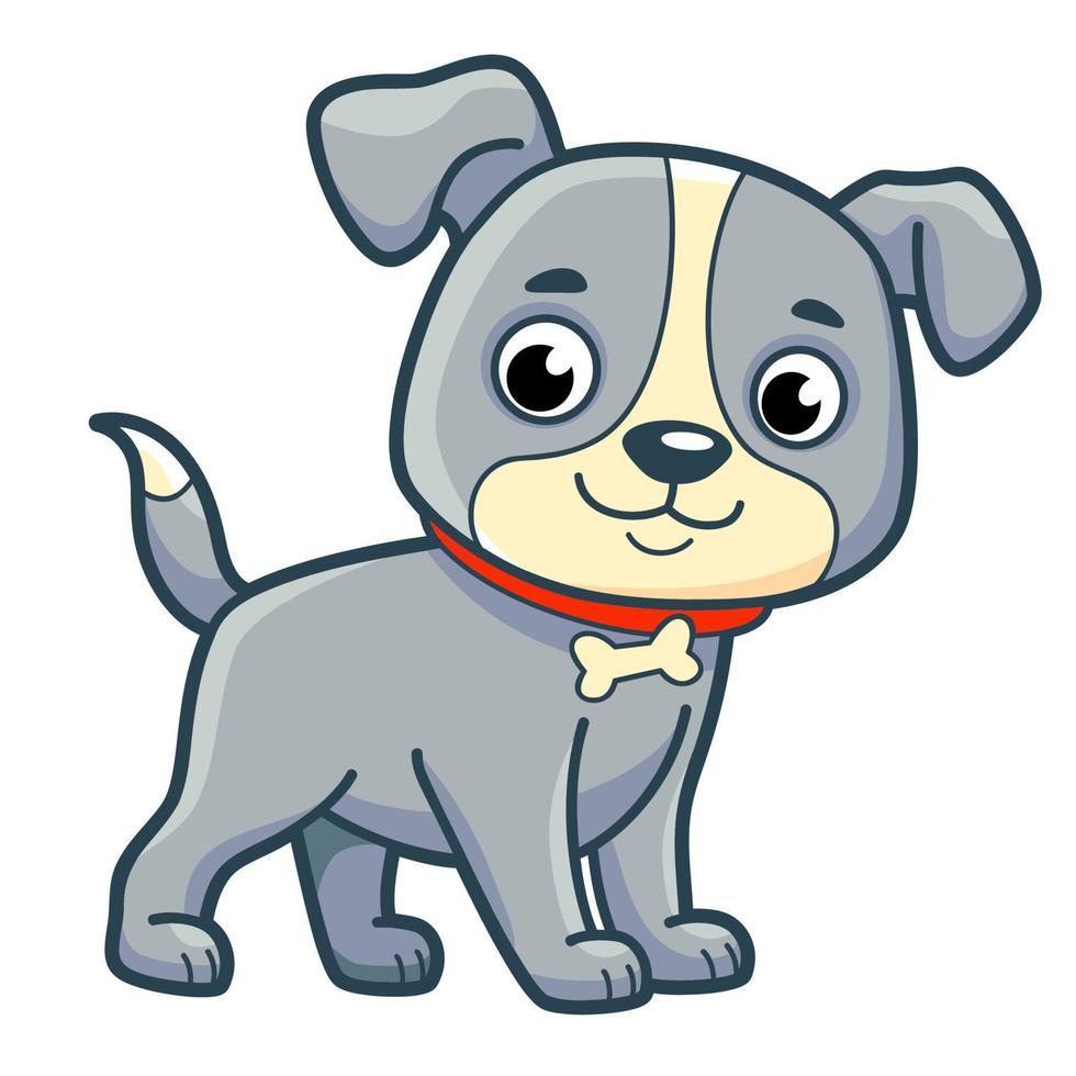 Cute dog cartoon vector