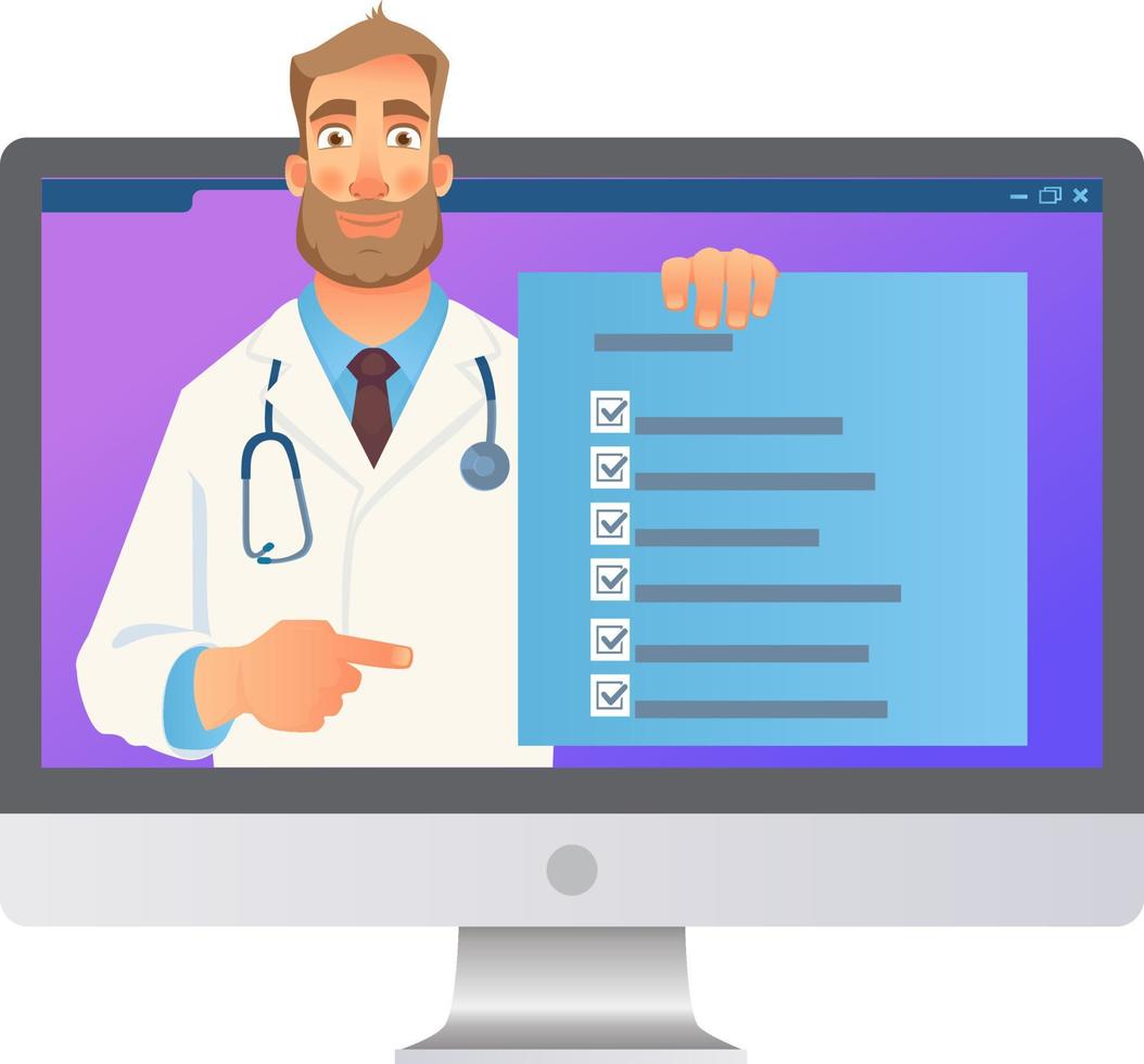 Online medicine concept vector