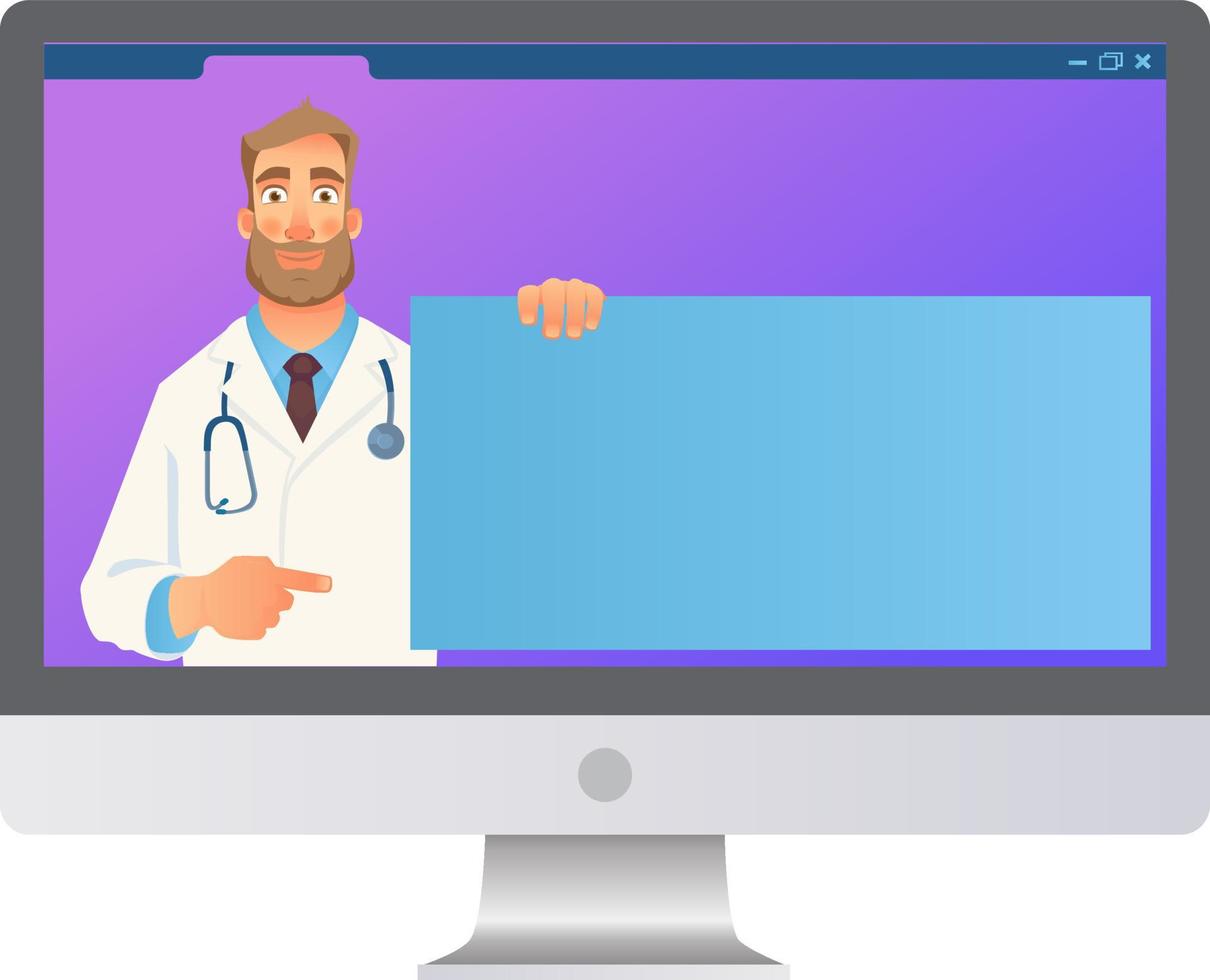 Online medicine concept vector