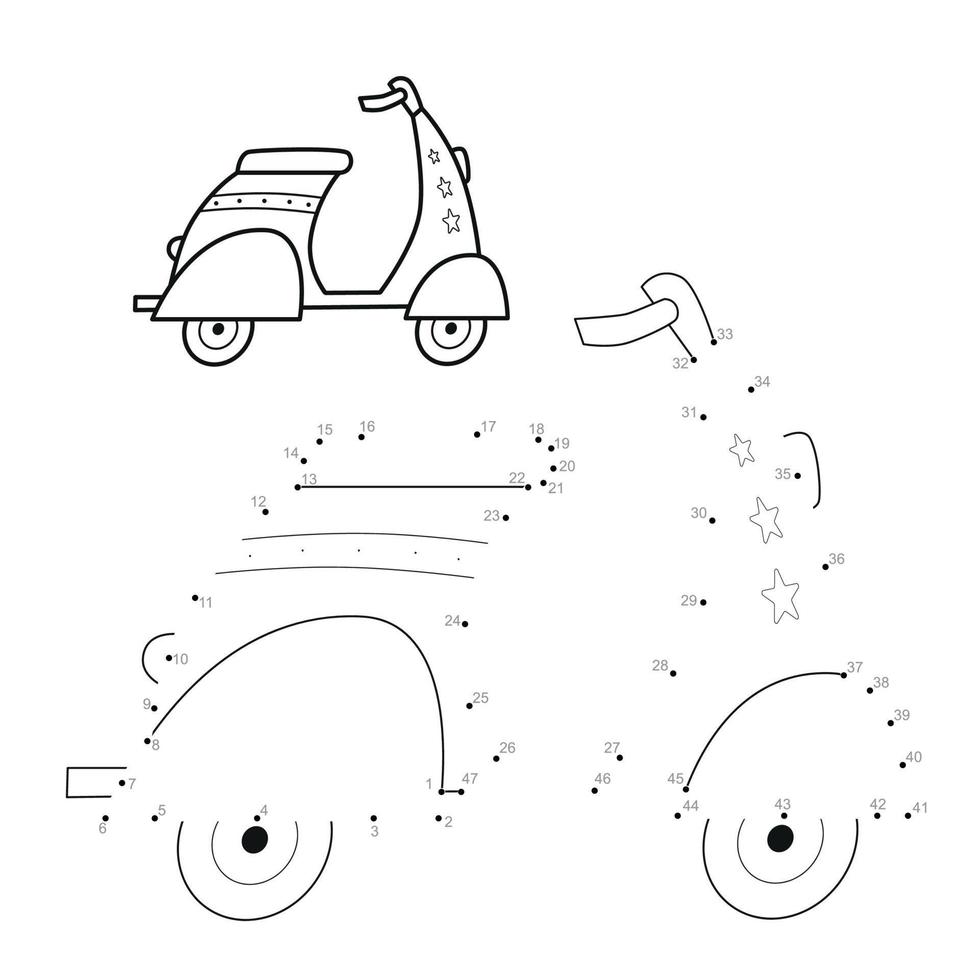 Dot to dot games for children vector