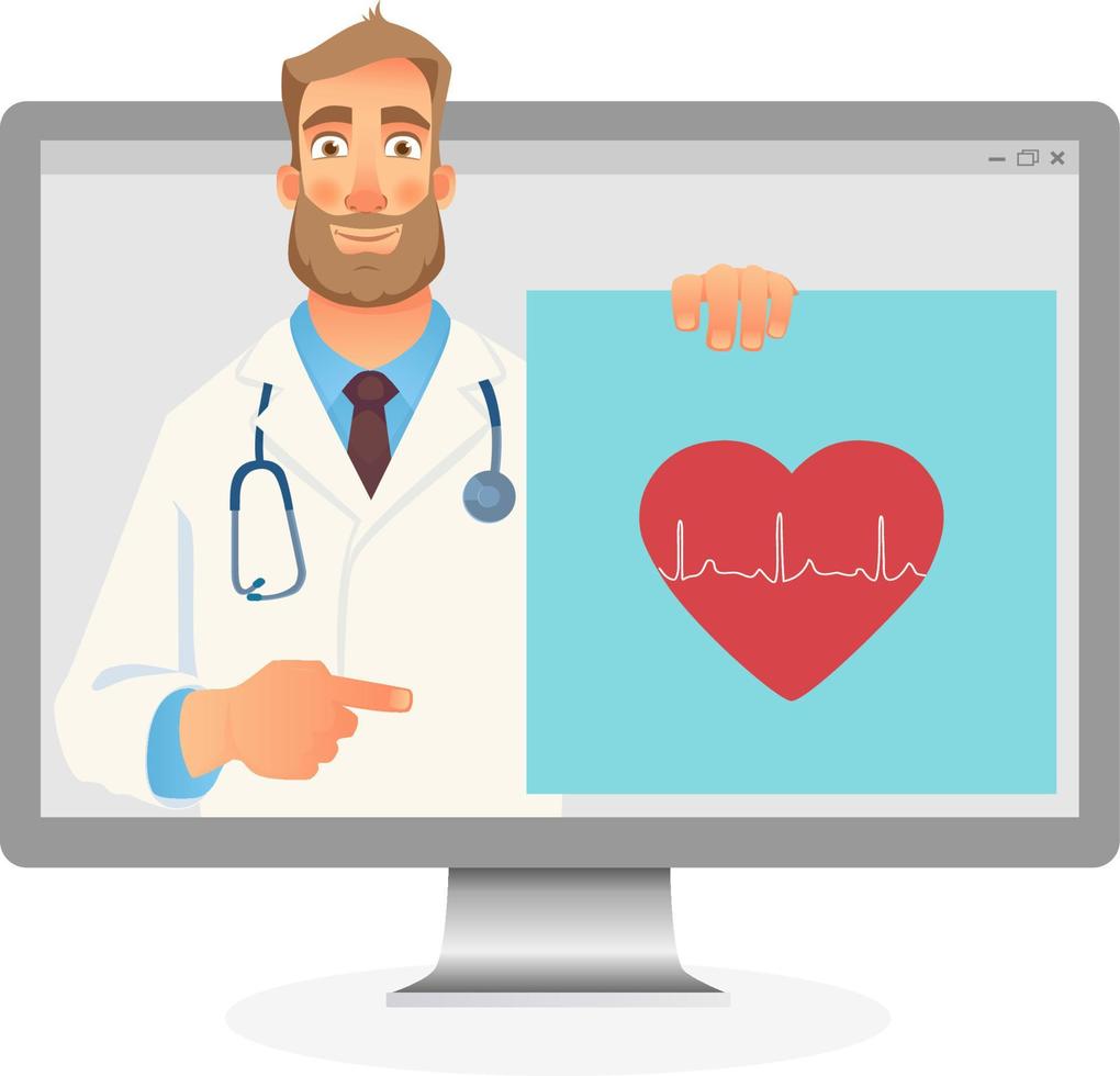 Online medicine concept vector