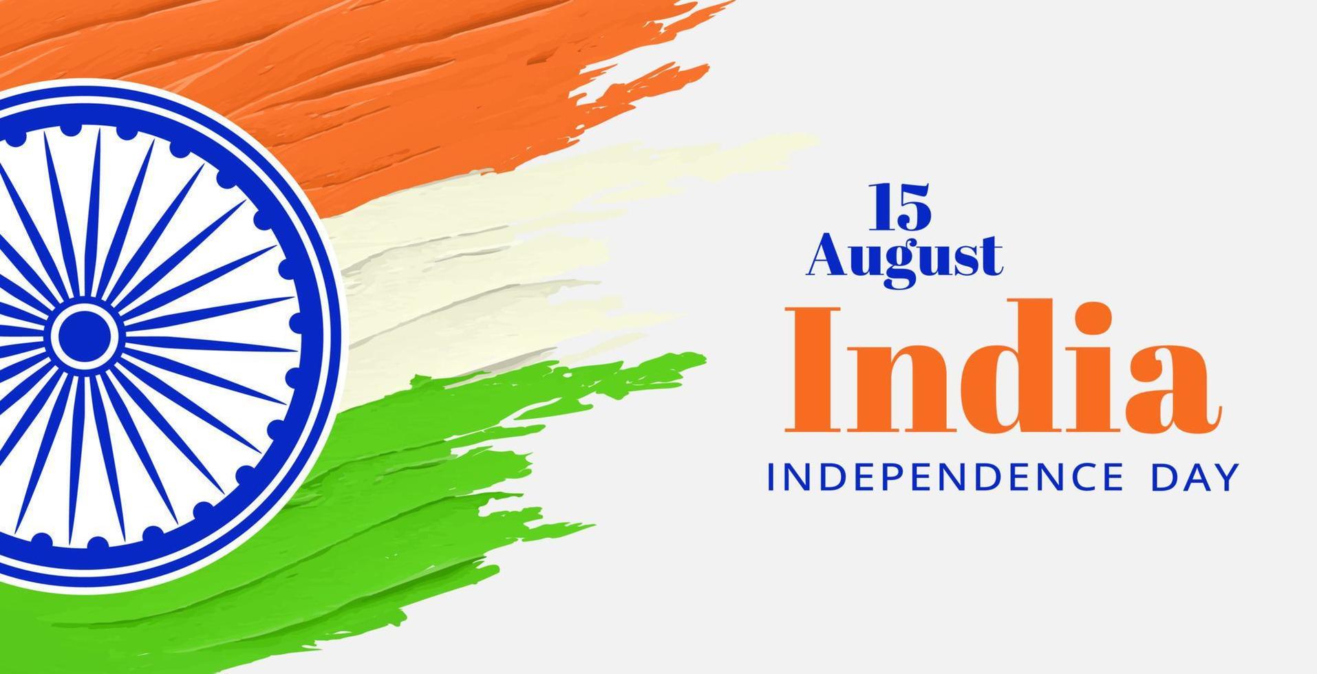 Happy Independence Day of India background. August 15 vector