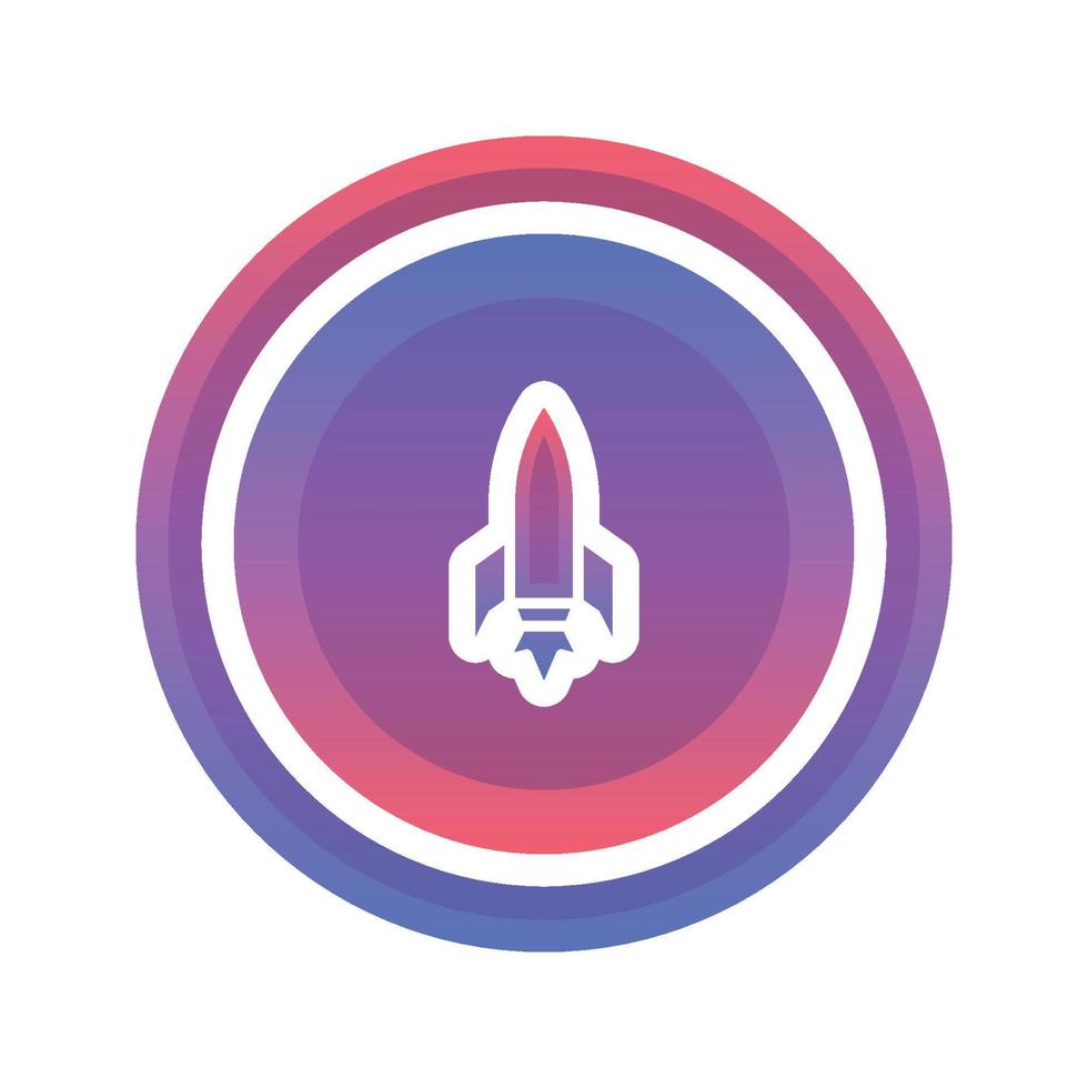 rocket coin logo gradient design template icon element vector