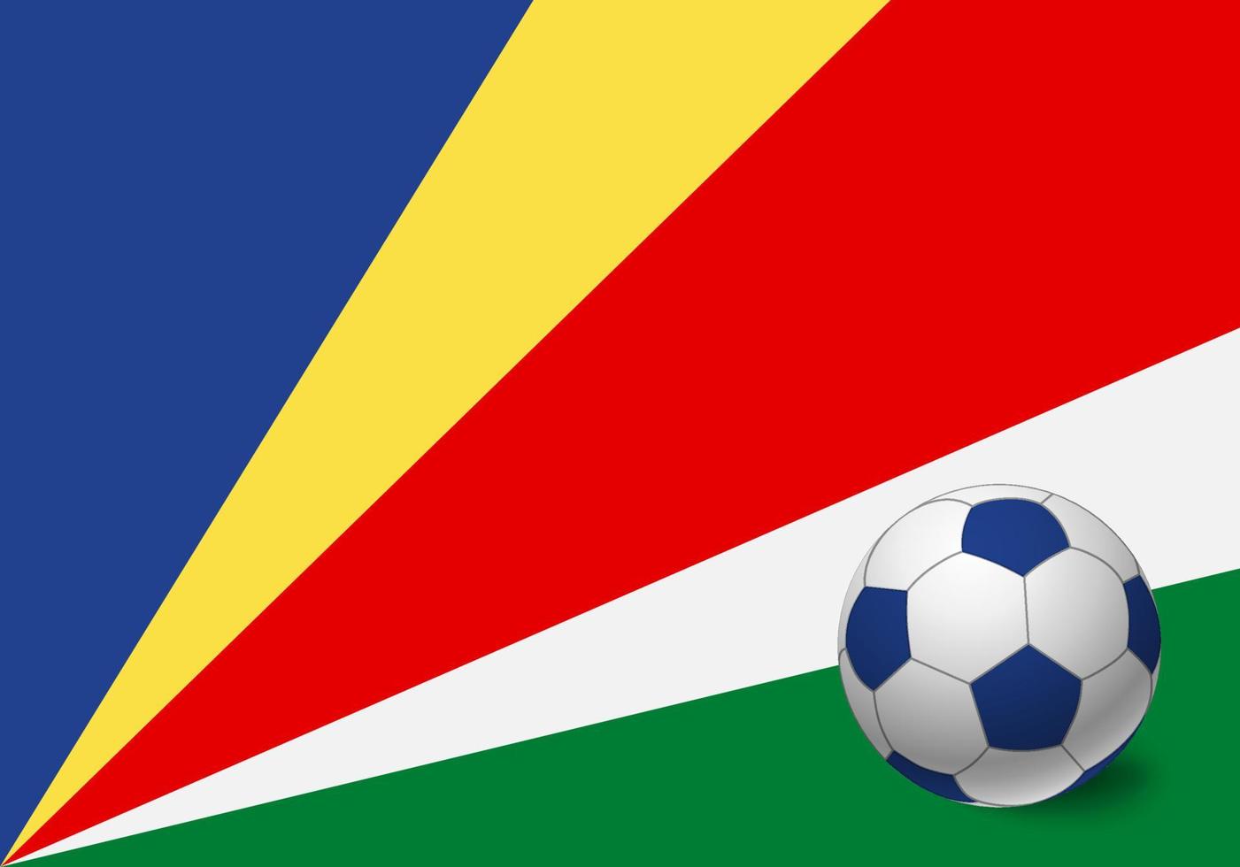 Seychelles flag and soccer ball vector
