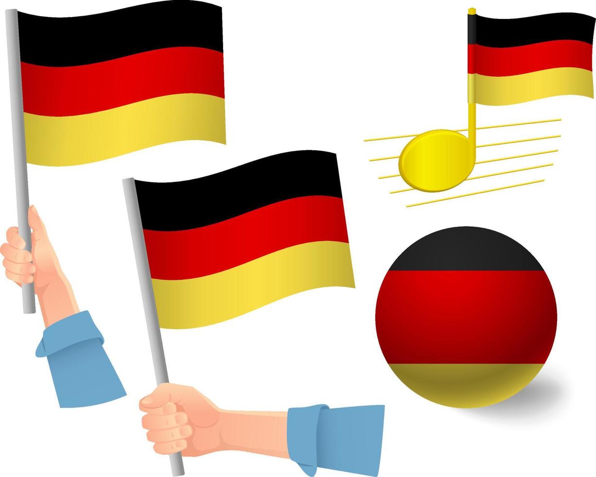 Germany flag icon set vector