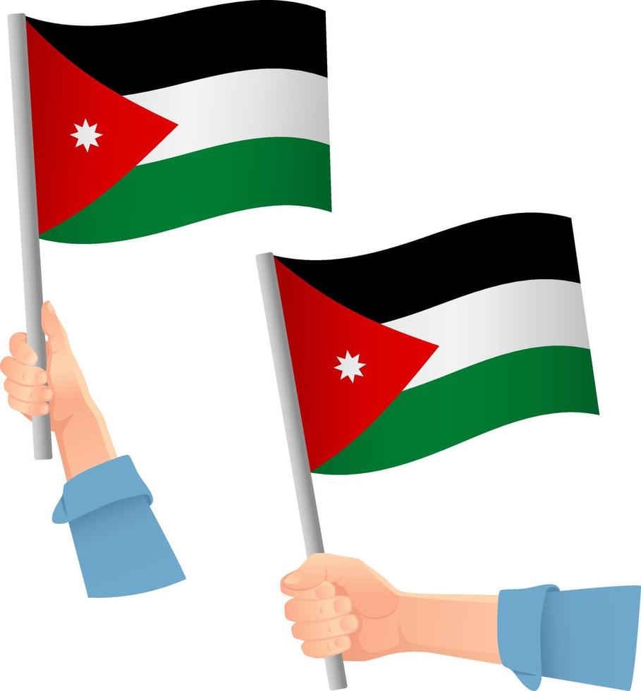 jordan flag in hand icon vector