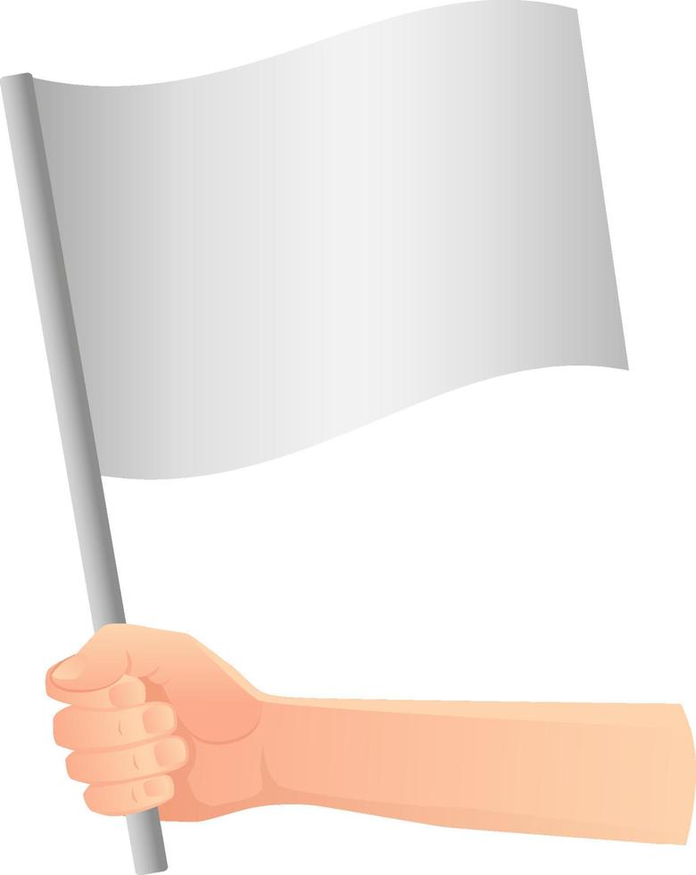 white flag in hand vector