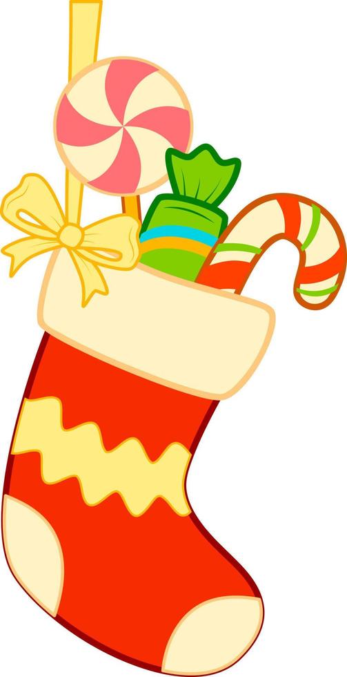 Christmas cartoons clip art. Christmas Sock clipart vector